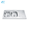 Farmhouse Kitchen Sink Single Basin with Plate Sus304/201 Stainless Steel Sink