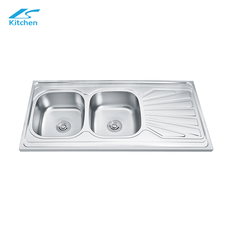 Farmhouse Kitchen Sink Single Basin with Plate Sus304/201 Stainless Steel Sink