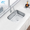 Silver Rectangular Undermount Stainless Steel Sink – Single Bowl Kitchen Sink for Home, Rural Kitchens, and Studios | Modern Farmhouse Kitchen Sink