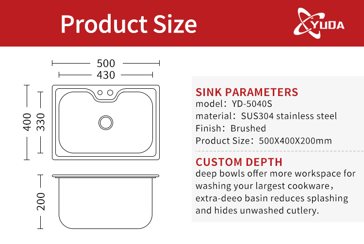 Hot-Selling SUS 304 Pressing Topmount Kitchen Sink – Luxurious Design for Modern Homes | Kitchen Sink, Undermount Sink, Stainless Steel Sink