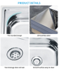Premium Rectangle Stainless Steel Pressing Sink –Workstation Home Kitchen Sink