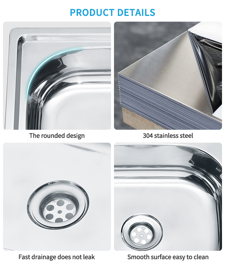 Premium Rectangle Stainless Steel Pressing Sink –Workstation Home Kitchen Sink