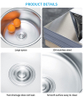 Modern Undermount SS304 Round Stainless Steel Pressing Sink – Perfect for Contemporary Kitchens with Sleek Design and Durable Feature