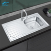 SUS201/304 Stainless Steel Sink with Drainboard | Single Bowl Sink for Kitchen