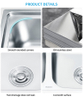 Double Bowl Silver Stainless Steel Kitchen Sink One-hole Modern Kitchen Sink