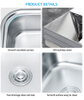 Wholesale SUS304/201 Press Kitchen Round Corner Sink Garden Sink Water Wash Kitchen Sink With Plate