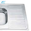 8060 Cutting Drainboard Single Bowl Kitchen Sink Commercial Sink