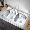 Double Basin Stretch Kitchen Sink Washing And Cooking Traditional House Sink