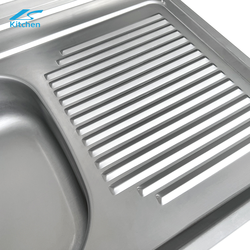 Fashion Design Basin with Plate Square Kitchen Sink Sus 304 Materials
