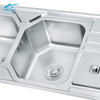 Super Large Family Traditional Double Basin Sink with Plate Stainless Steel Custom Sink