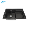 Premium Handmade Stainless Steel Double Bowl Kitchen Sink – Tiered Edge Design,Above Counter Workstation, Modern kitchen
