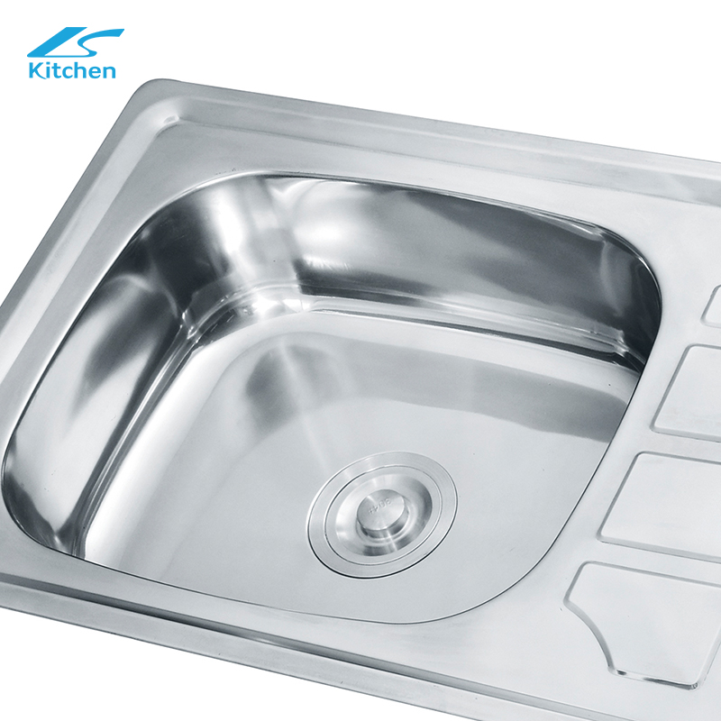 9146 Large Size Food Grade Stainless Steel Sink with Draniboard for House Kitchen 