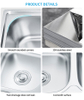 Professional Sink Manufacturer Brushed Double Bowl Stainless Steel Kitchen Sink for Kitchen