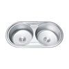 8143 High Quality Home Used Stainless Steel Sink planting Finish with drainboard kitchen Sink