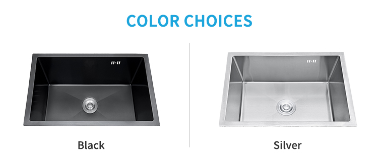 Best Sale Silver Single Large Bowl Durable Stainless Steel Handmade Kitchen Under Mount Sink Kitchen Sinks Wholesale
