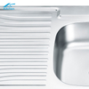 Popular stainless steel single basin with plate American kitchen vegetable basin thick brushed kitchen sink