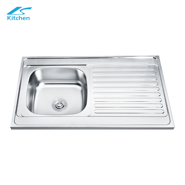 SUS304 and SUS201 durable stainless steel sink with drainboard outdoor untility sink