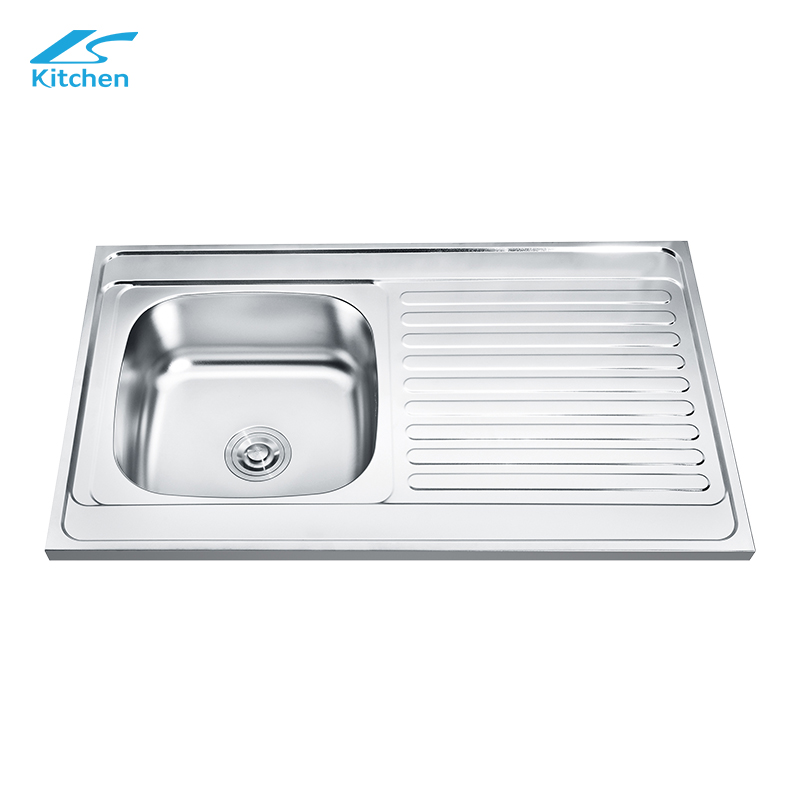 SUS304 and SUS201 durable stainless steel sink with drainboard outdoor untility sink