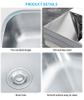 Modern Minimalist Double Bowls Sink Kitchen Stainless Steel Undermount Installation Nano Surface Sink