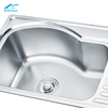 7844 Farmhouse Kitchen Sink with Drainboard Single Bowl Silver Sink