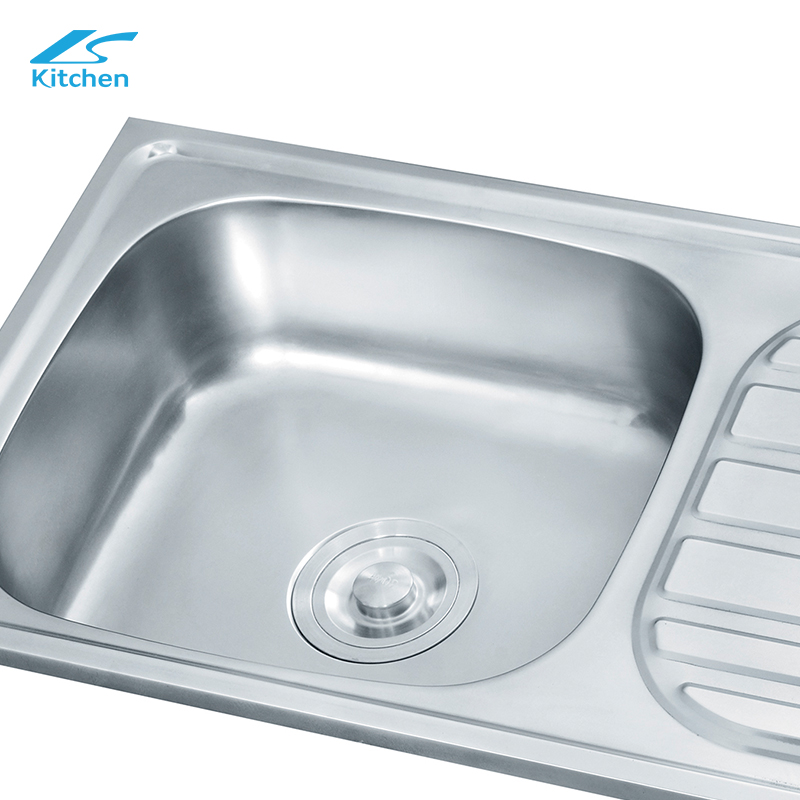 Machine-made Home Kitchen Wash Basin Silver Stainless Steel Sink