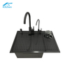 The Handmade Square Sink is a Beautiful Addition to Kitchen Modern Luxury Fashion Style with Cup Washer and Draining Board