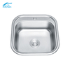 Corner Sink 304 Stainless Steel Small Round Single Bowl Undermount Kitchen Sink - Silver Rounded Edge Stretch Bar Sink - Best Farmhouse Sink