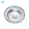 Sink Round Pressed Sink Stainless Steel Single Bowl Kitchen Sink for Home Use Above Counter Installation 