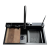 Commercial Smart Waterfall Kitchen Basin with Cup Washer Water Purifier High End Kitchen Sink