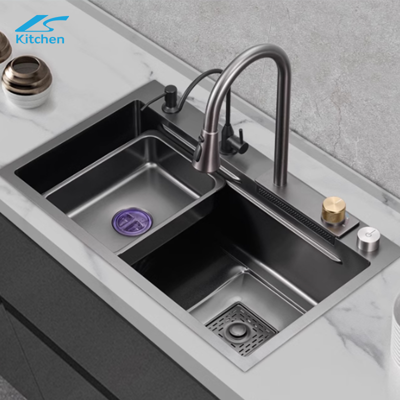 China Factory Wholesale Rainfall SIink Sus 304 Stainless Steel Faucet Modern Smart Sink