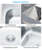 Brushed Single Kitchen Sink Common House Kitchen and Bath Washing and Cooking Sink Top Silver Basin