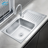 Stainless Steel Single Bowl Undermount Corner Kitchen Sink with Cutting Board – Square One-Hole Design, Ideal for Farmhouse Kitchens, Deep Basin