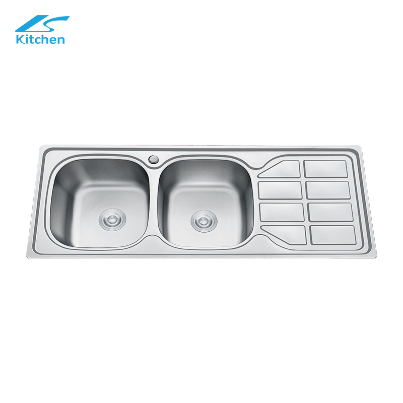 Embossed Direct Sale Factory Sink Manufacturer Double Bowl Sink for Farmhouse Kitchen