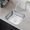 Silver Rectangular Undermount Stainless Steel Sink – Single Bowl Kitchen Sink for Home, Rural Kitchens, and Studios | Modern Farmhouse Kitchen Sink