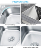 Kitchen Sinks Stainless Steel Customized Mold Modern Kitchen Double Bowl Sink