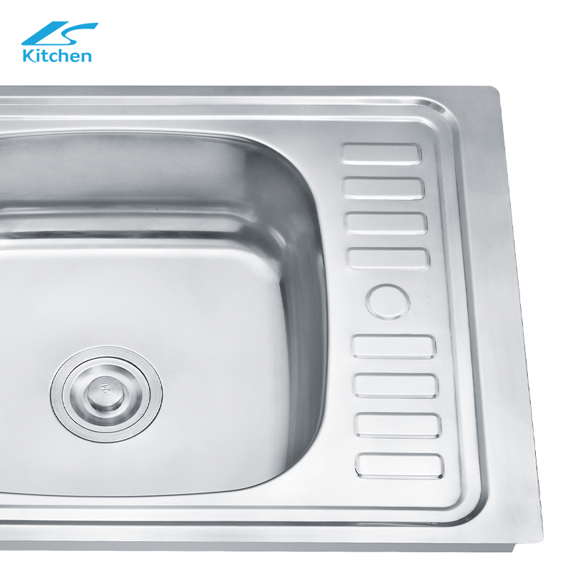 With Drainboard Single Bowl Kitchen Sink Mini Farmhouse Style 201/304 Stainless Steel Material