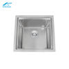 Silver Stainless Steel Square Topmount Kitchen Sink – Handmade Single Bowl Budget-Friendly for Home & Apartment Kitchens