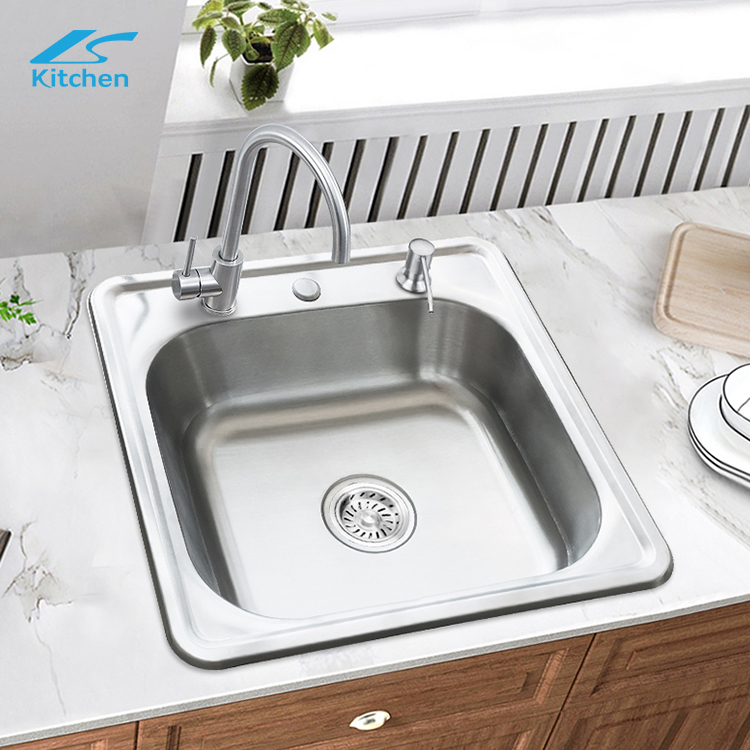 Best Selling Single Bowl Kitchen Sink Silver Stainless Steel Top Mount Sinks Kitchen Low Price Sink