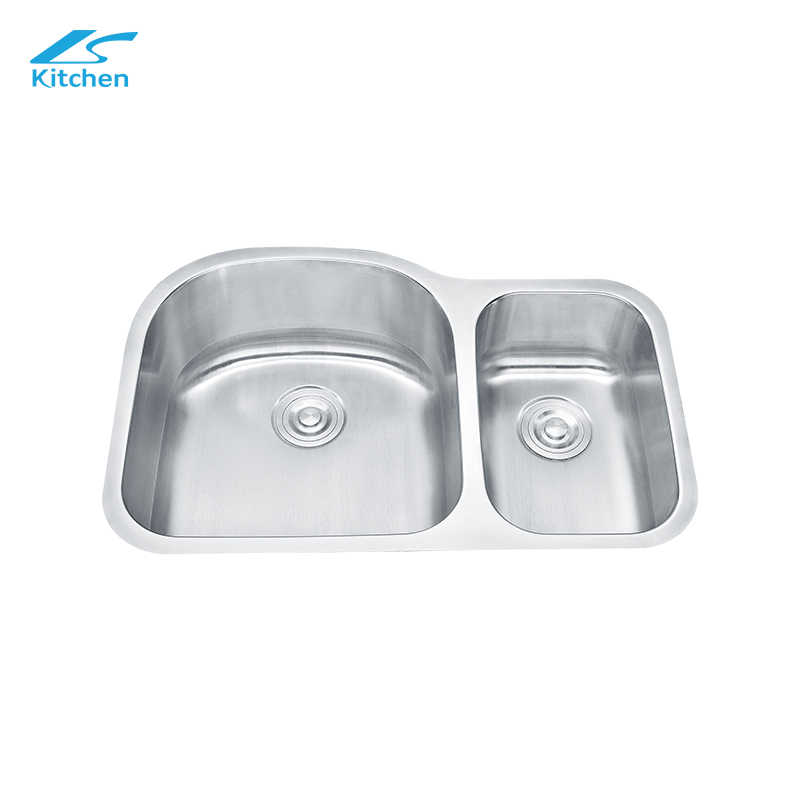 8153 Double Bowl Special Shape House Sink Brushed Stainless Steel Sink
