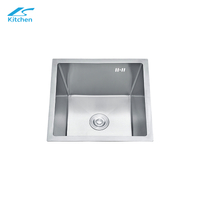 Top Silver CE Certified Square-shape Handmade Modern Modern Kitchen Sink – Undermount Design, Hot in Europe