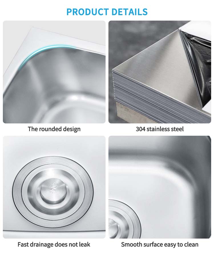 Affordable Stainless Steel Single Bowl Pressed Kitchen Sink with Faucet Hole – Rust-Resistant, Machine-Made, Universal Fit – Top-Rated Deep Basin