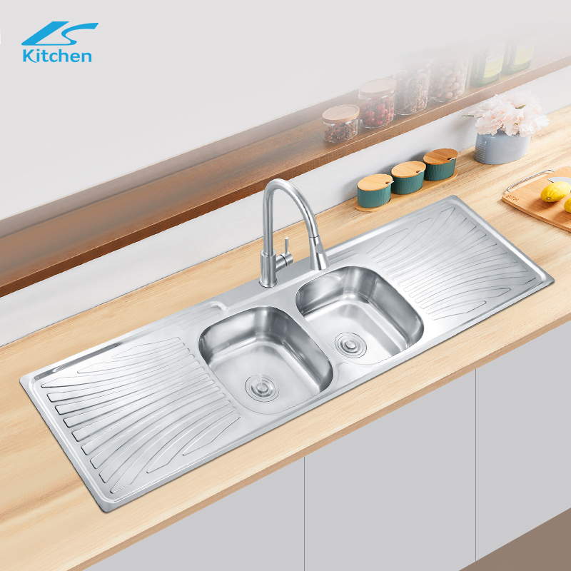 Commercial Sink with Working Double Basin Sink for Farmhouse Kitchen