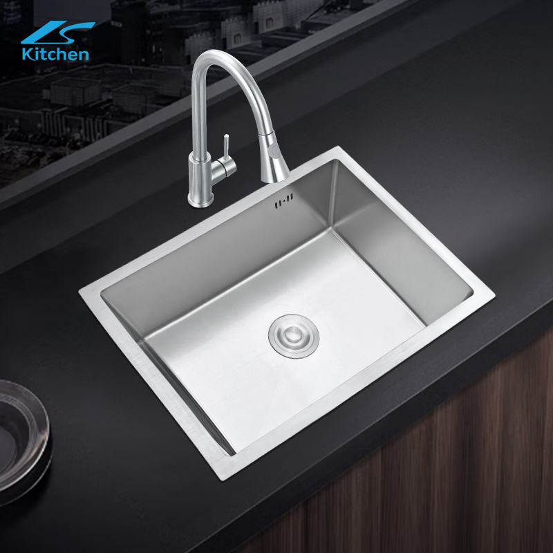 Best Sale Silver Single Large Bowl Durable Stainless Steel Handmade Kitchen Under Mount Sink Kitchen Sinks Wholesale