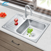 Stainless Steel Single Bowl Undermount Corner Kitchen Sink with Cutting Board – Square One-Hole Design, Ideal for Farmhouse Kitchens, Deep Basin