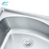Brushed Single Bowl Pressing Stainless Steel Small Kitchen Sink in Modern House Workstation Kitchen