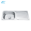 High Quality Kitchen Sink Supplier Modern Sink with Rectangular Drainboard in Kitchen