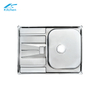 China Factory 201/304 Stainless Steel Single Bowl Kitchen Sink with Drainboard, Farmhouse & RV Use – Hydraulic Pressed Sink