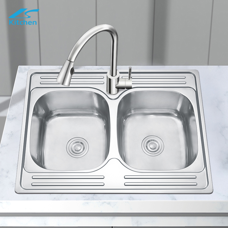 Double Bowl Stainless Steel Sink Food Grade Family Home Sink