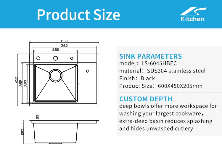 The Handmade Square Sink is a Beautiful Addition to Kitchen Modern Luxury Fashion Style with Cup Washer and Draining Board