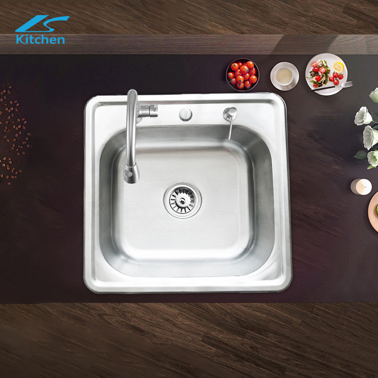 Best Selling Single Bowl Kitchen Sink Silver Stainless Steel Top Mount Sinks Kitchen Low Price Sink